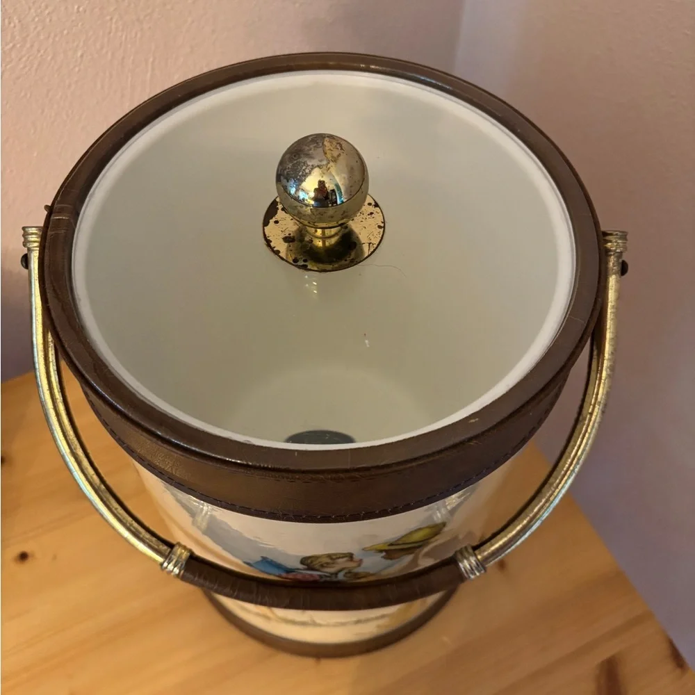 VINTAGE Norman Rockwell Ice Bucket 1970s